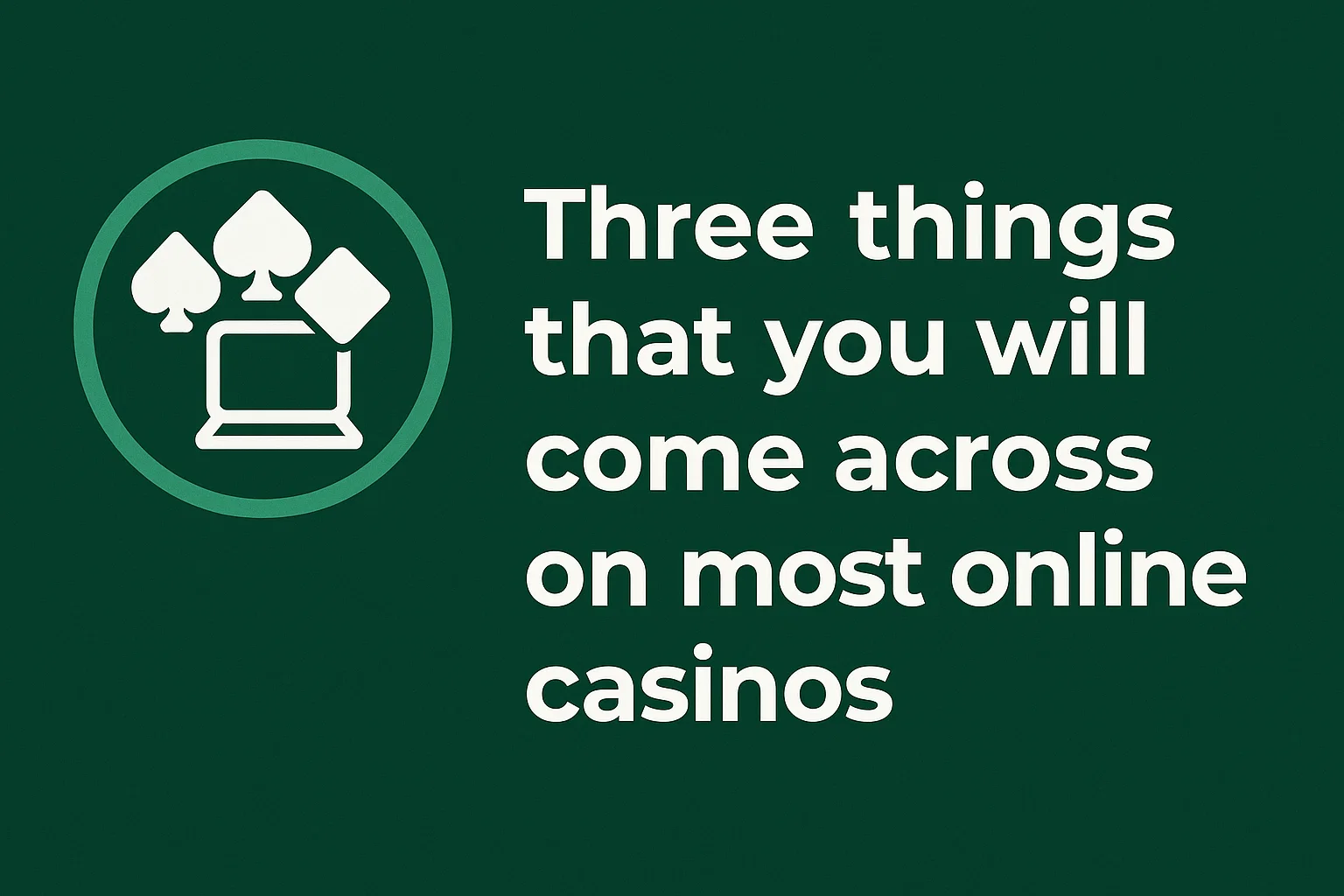 Three things that you will come across on most online casinos